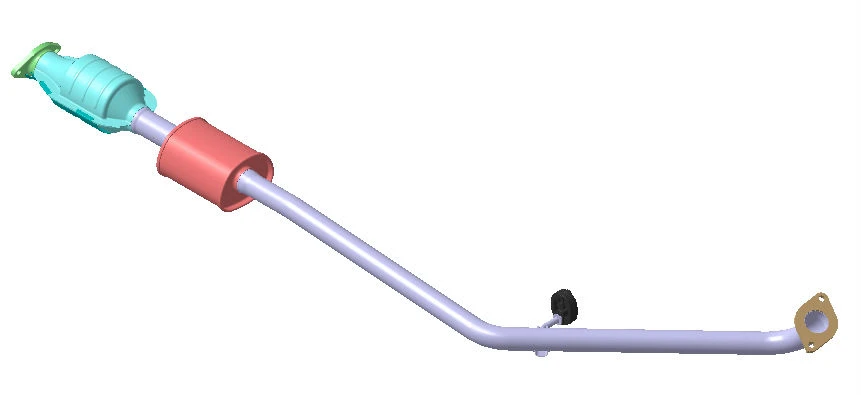 Complete Central Muffler Assembly for SU2R Vehicles - Part Number 28600-BW250/BW450/BW650/BW850