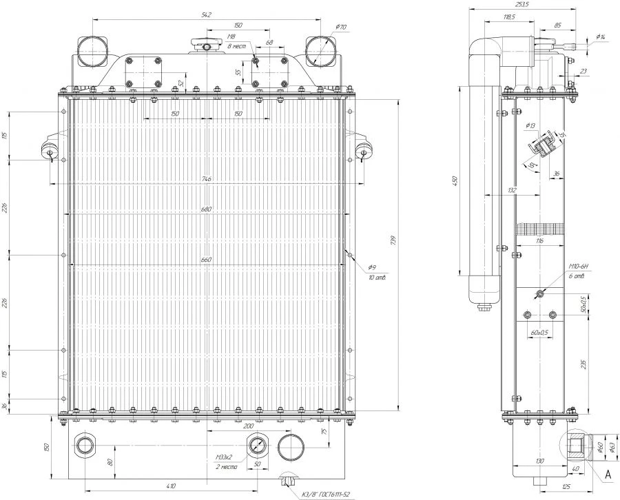 Radiator Block for Engine Cooling BR-534A.1301.000