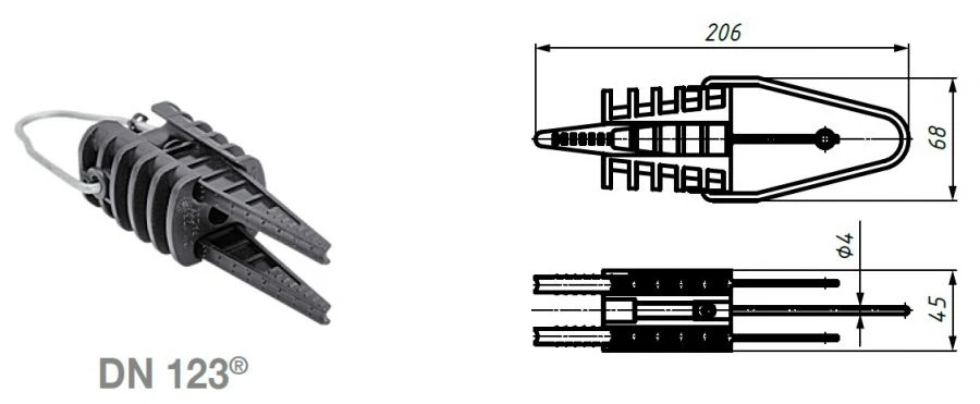 Anchor Clamp for Wires Input DN 123®