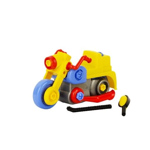 Educational Motorcycle Toy with 26 Pieces and Tools