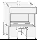 Metal Exhaust Cabinet with Support Pillars SHV-6(m)