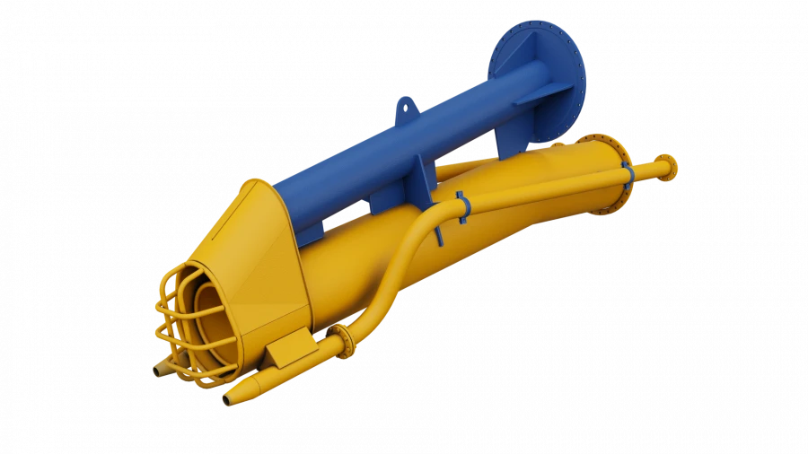 Single-Suction Soil Receiver with Hydraulic Washout
