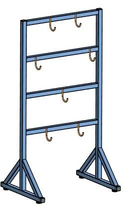 Stainless Steel Storage and Drying Rack for Cleaning Equipment, Type SUI