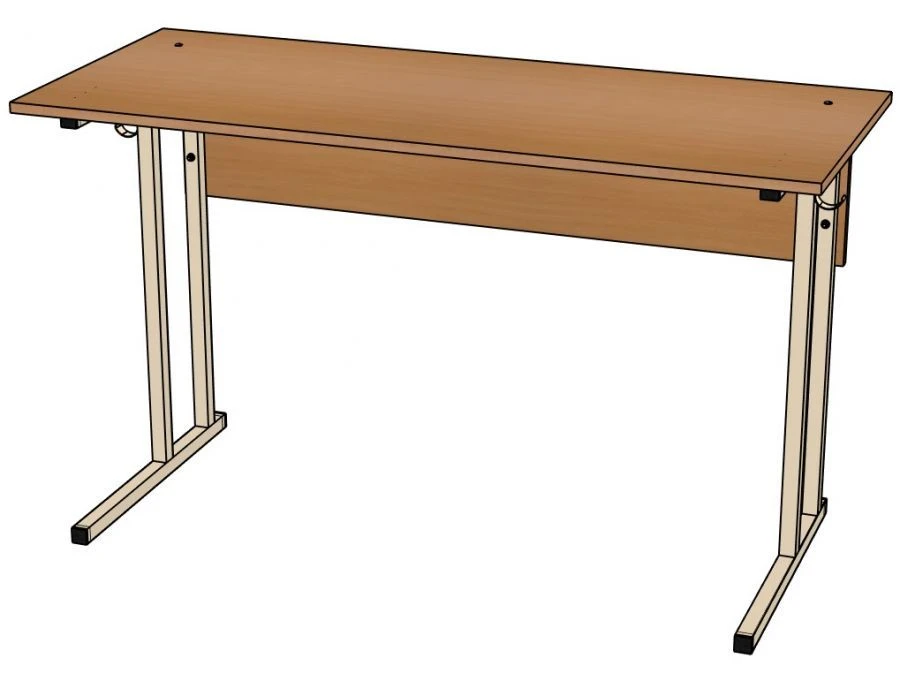 School Desk for Two Students without Height Adjustment, Straight Angles (5th Grade) - SU33