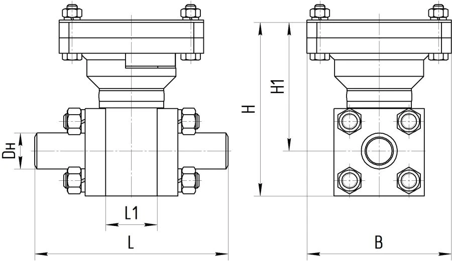 Steel Ball Valve for Sealing Connection ATК.491811.112