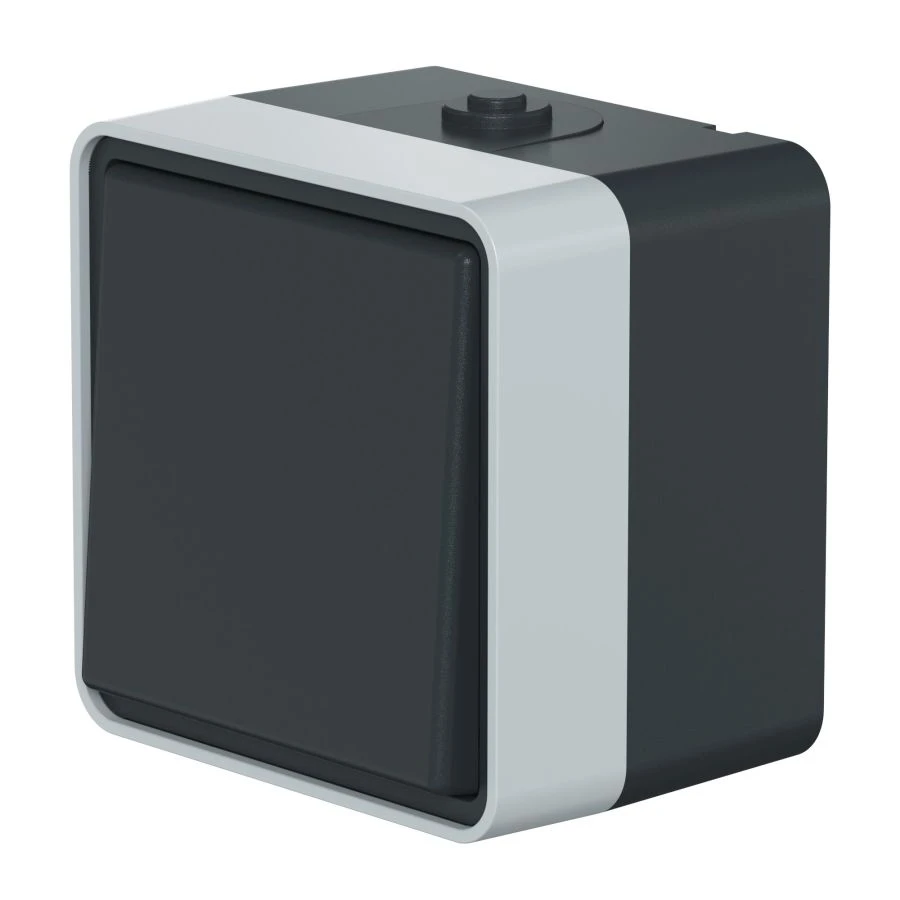 CADUCEUS ALING Protecta Single-Pole Switch for Open Wiring 10AX, 250V~, IP55, Anthracite Gray, Art. 22503
