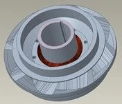 Floating Impeller with Washers, MT5A-400, 22 mm Shaft, Short Hub, Niresist