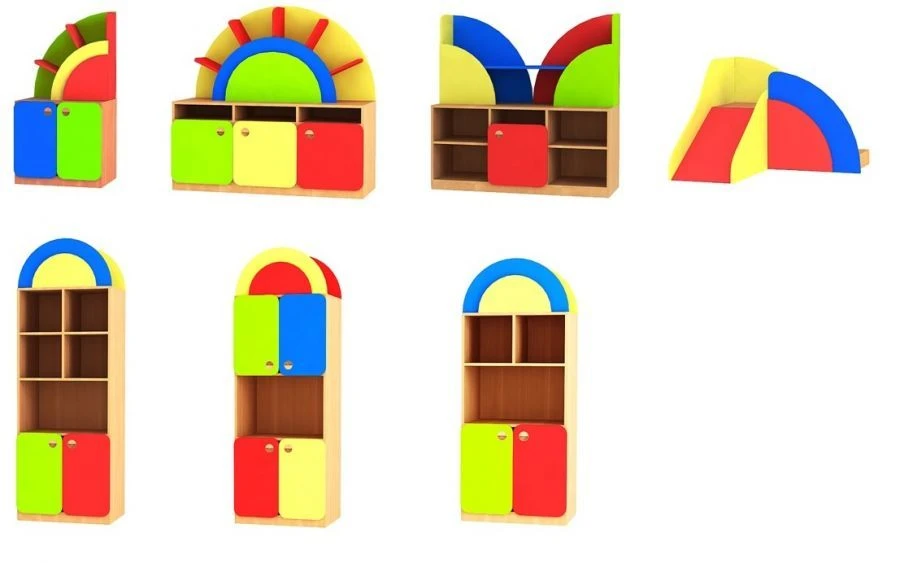 Rainbow Play Wall for Kindergarten, Model 40052