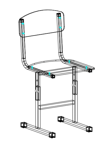 Plastic Chair for One Person - Versatile Use in Schools and Offices