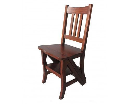 Folding Chair-Ladder for Libraries - Wooden Design