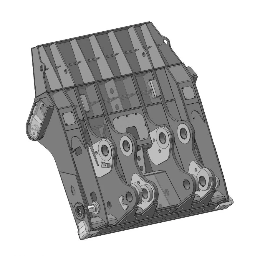 الجدار الخلفي لدلو الحفارة EX-1200.FST-59X مع تفريغ من الأسفل