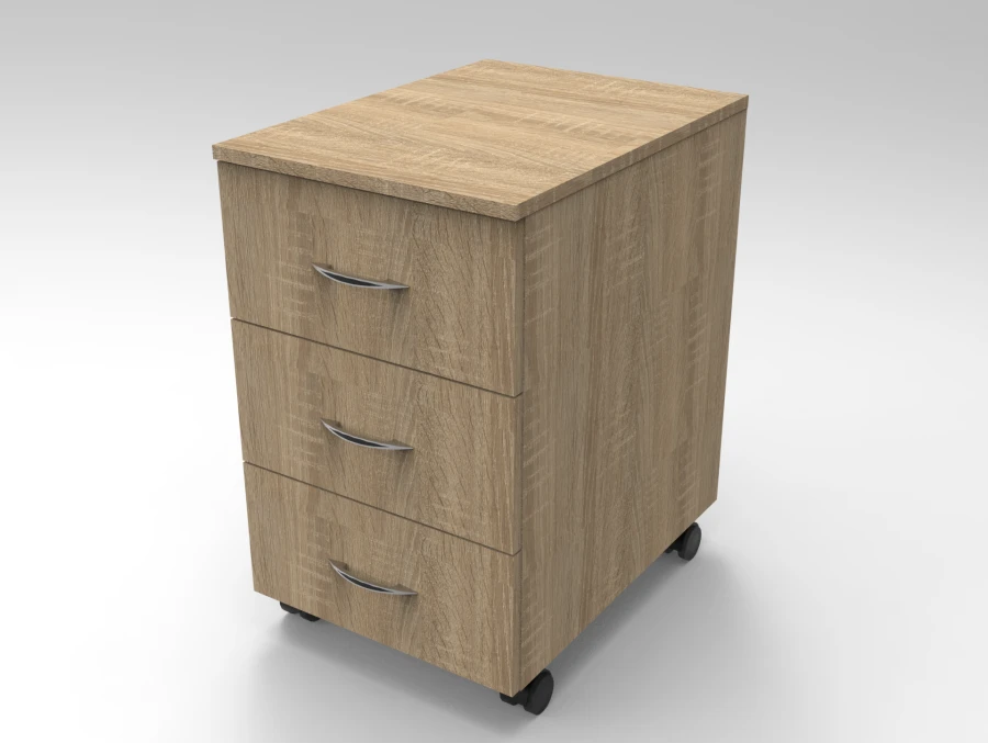 Mobile Cabinet with 3 Drawers, Model TP59.04.3Y