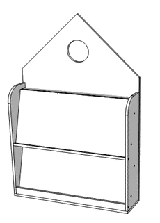 Wooden Book Shelf for Preschools - Customizable Design