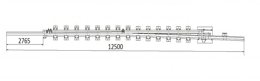 Curved Frame Rail Type R65 with Straight Point Project 1740.01.020