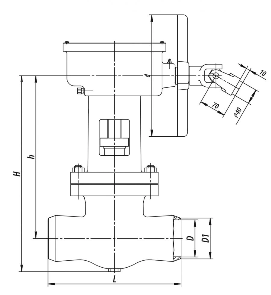 Gate Valve for Water and Steam Shutoff 1511-150-KЗБ