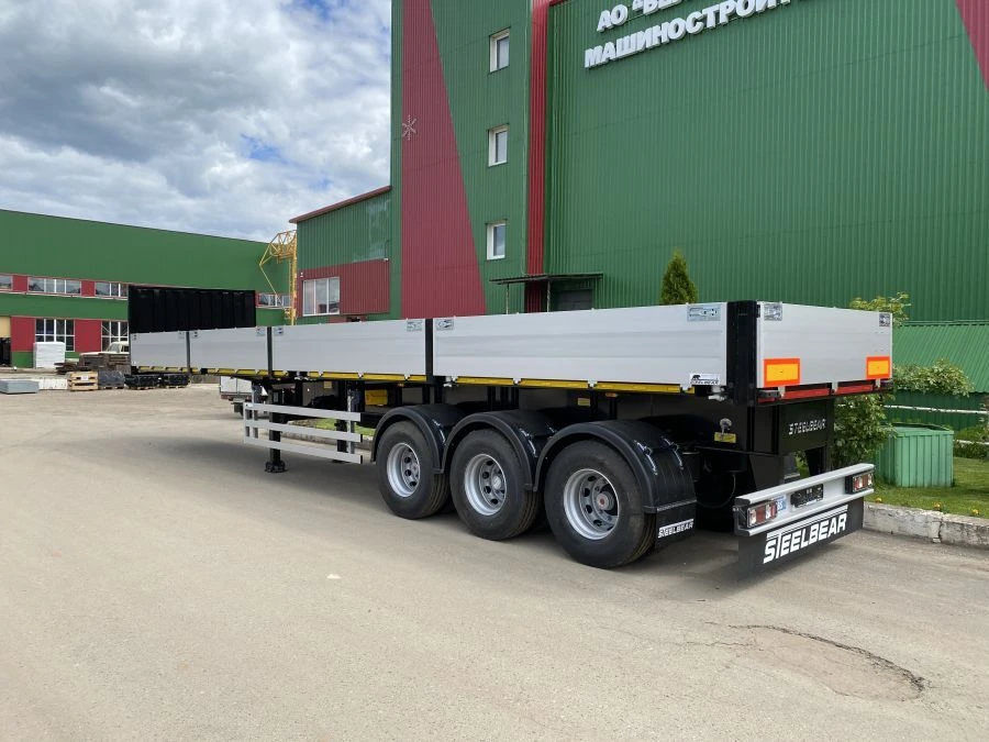 PL-24V Three-Axle Flatbed Semi-Trailer with BPW Axle Assembly