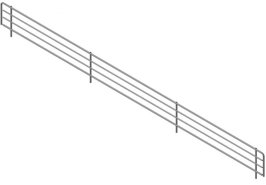 Front Shelf Stopper 645*75 - Wire Steel Material