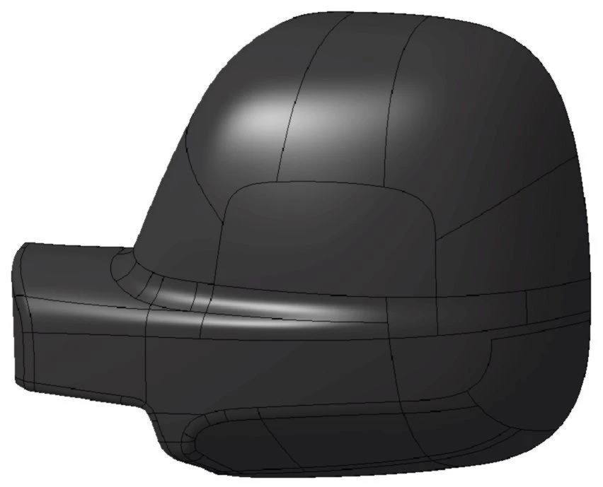 Textured Left Mirror Cover for Right-Side Vehicles (1679995481)