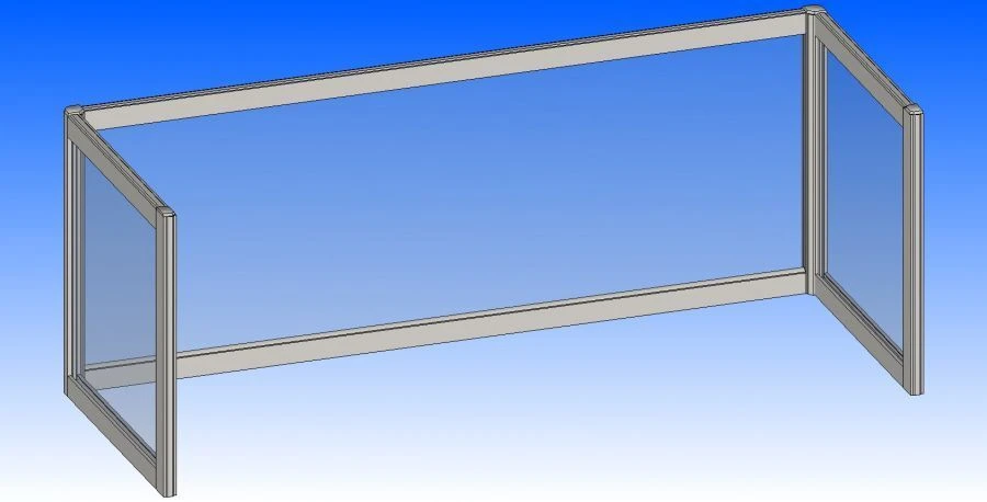 P-Shape Desk Partition TV-MPNC-1.22.01