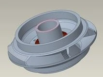 Floating Working Wheel for Pump Support, D2400N, 0.68" Shaft, Ni-Resist