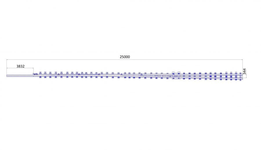 Curved Rail Frame with Straight Spike for Projects 2870.02.000-01