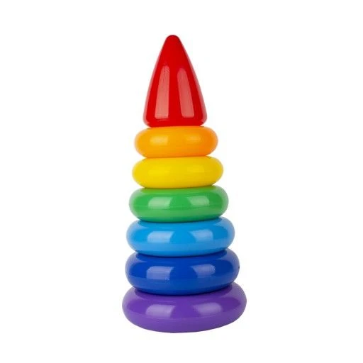 Rainbow Pyramid Toy for Motor Skills Development