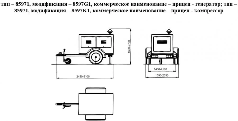 Portable Generator Trailer 8597G1