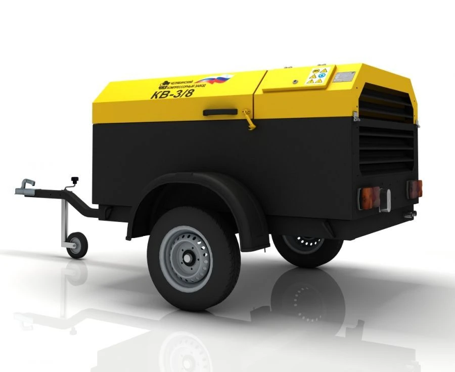 Portable Compressor Station on Wheeled Chassis for Pneumatic Tools KV-3/8P