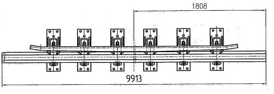 R65 Type Cross Rail with Counter Rail Project 2690.08.030-01