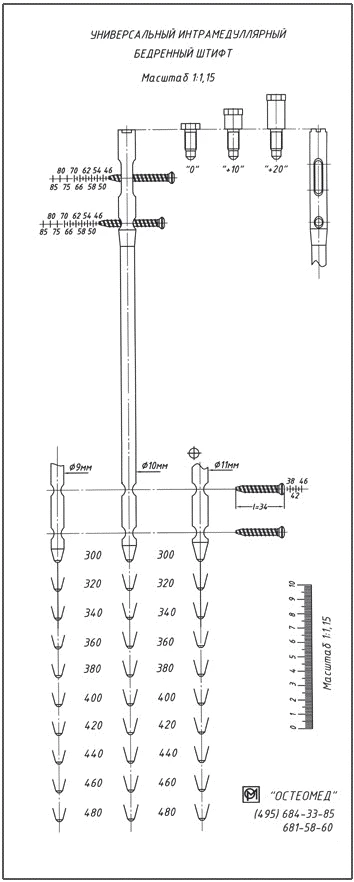 Preoperative Template for Intramedullary Osteosynthesis, Art. 500.018