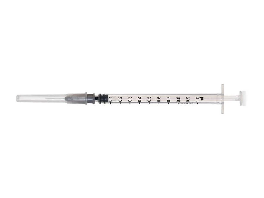 Sterile Single-Use Three-Component Injection Syringe 1ml with 27G Needle
