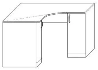 Corner Writing Desk with Pedestal for Retail Businesses