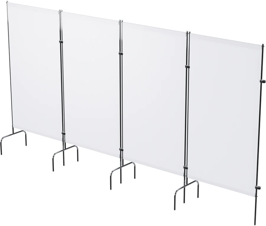 Medical Screen 4-Section Without Wheels Model MSK-4302-01