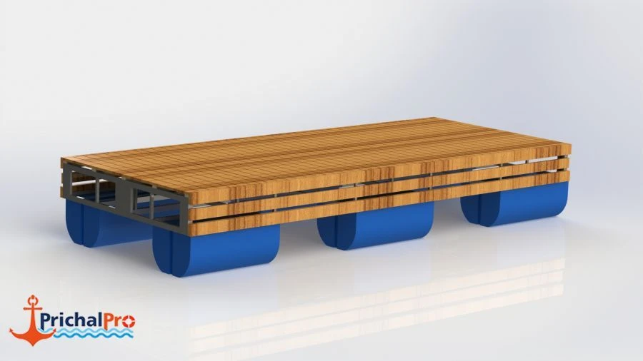 Baltiets Floating Dock Section - Durable Steel Frame