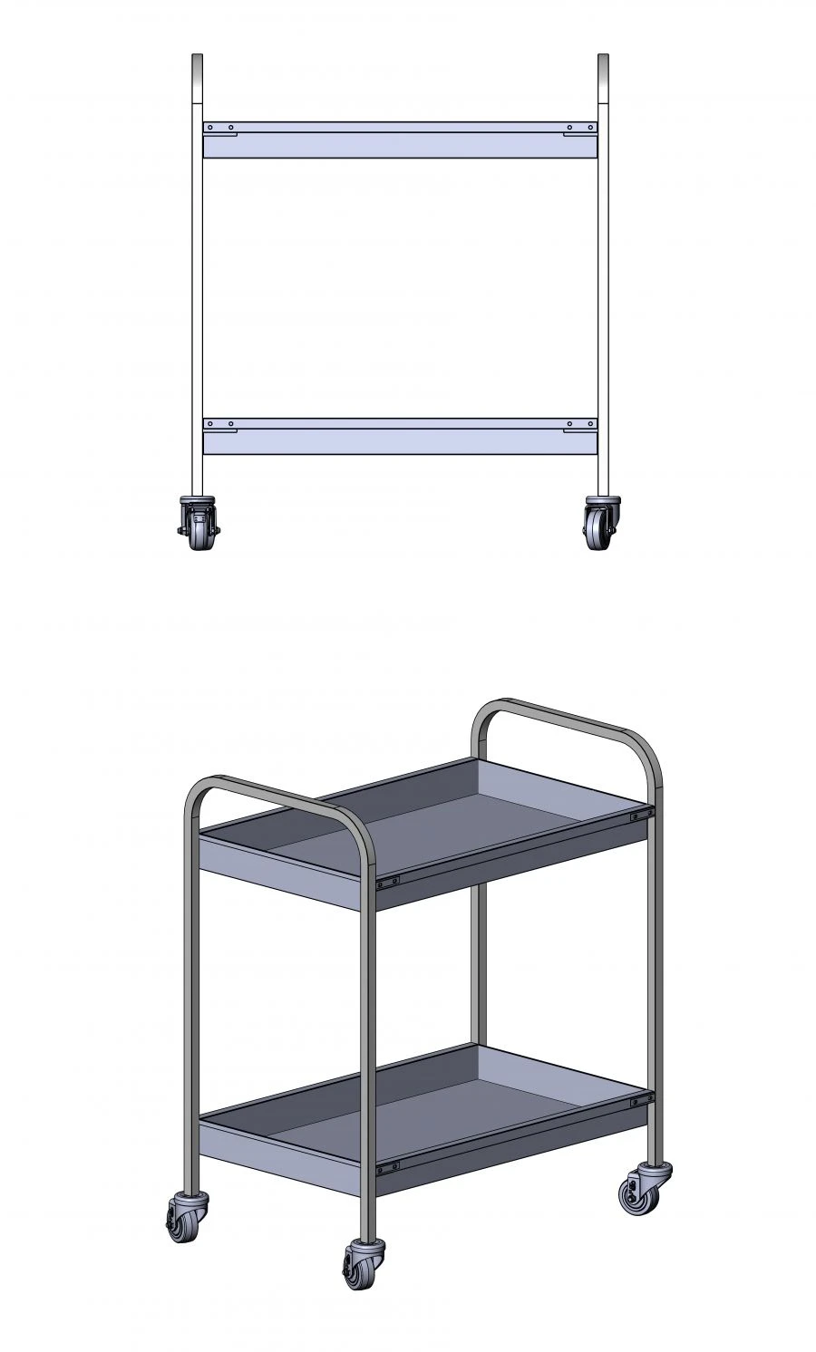 Dish Collection Trolley for Catering and Retail