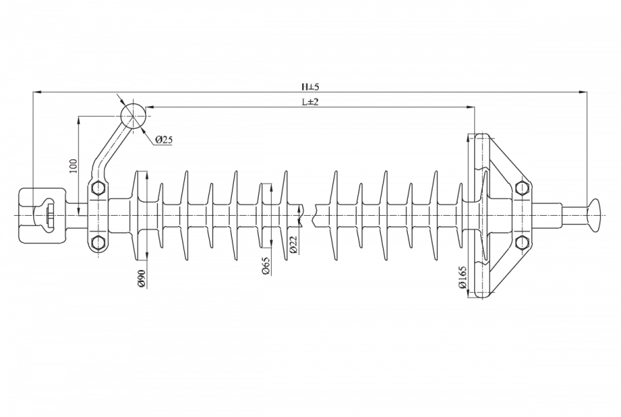 Line Insulator with Protective Silicone Coating LK 120/110-IG-5 GP
