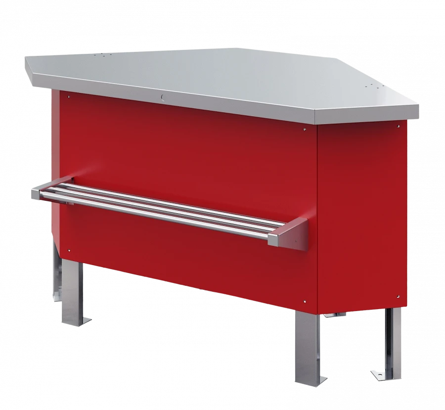 Medium Temperature Refrigerated Display Case PHS-UN (Meat, Built-in Refrigeration with Bar Support)