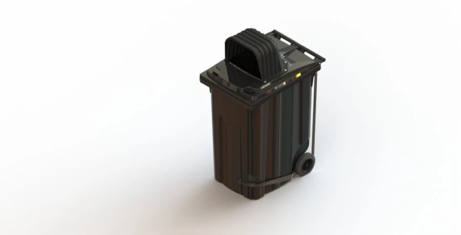 Mobile Waste Container 360L with Lid, Model Art.28.C29.H