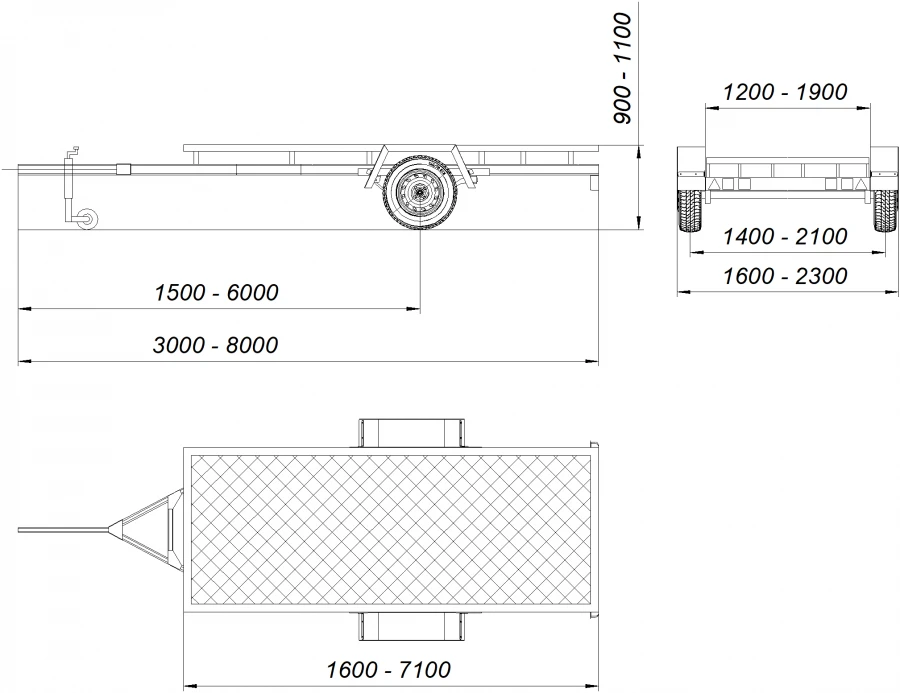Heavy-Duty Car Trailer for Transporting Large Cargo - Trailer76 71799