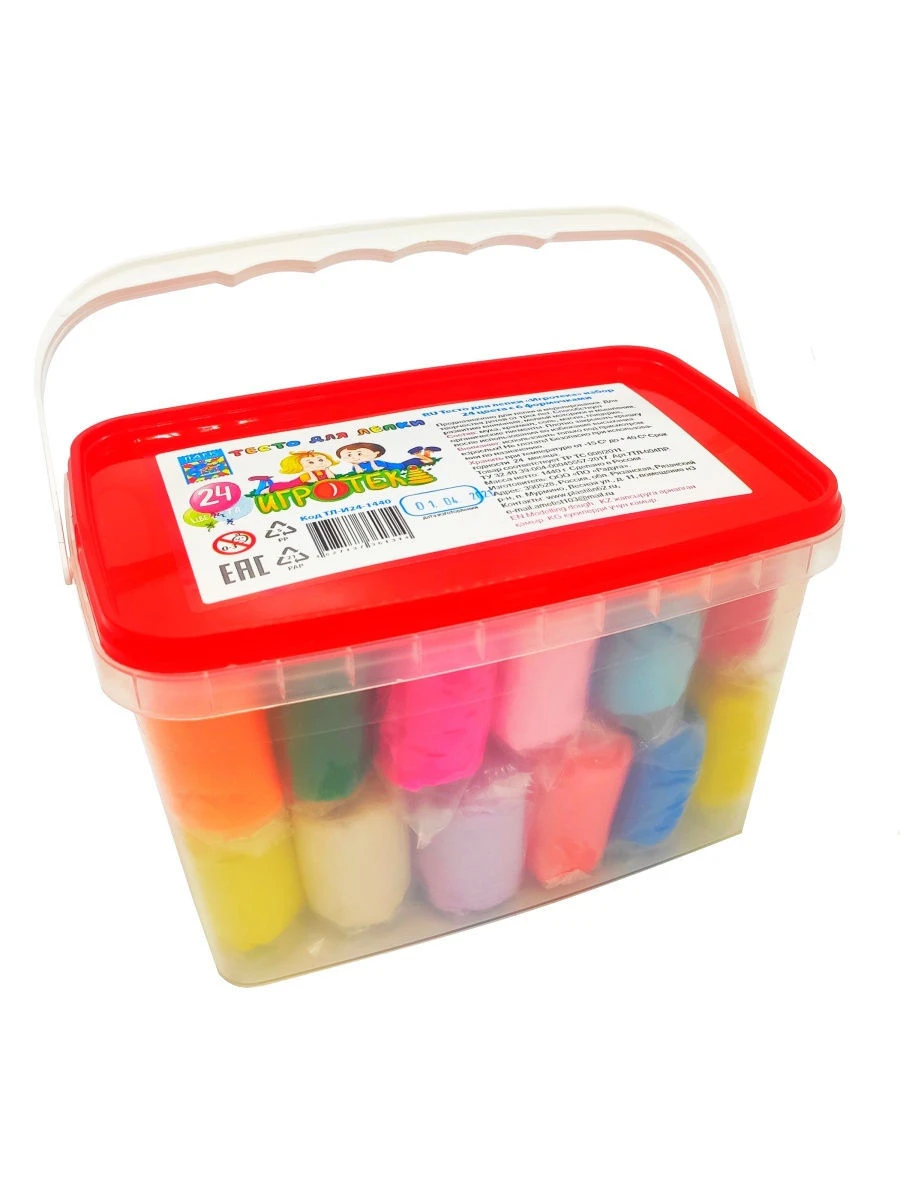 Play Dough for Creative Fun - Igroteka, 24 Colors, 60g Each