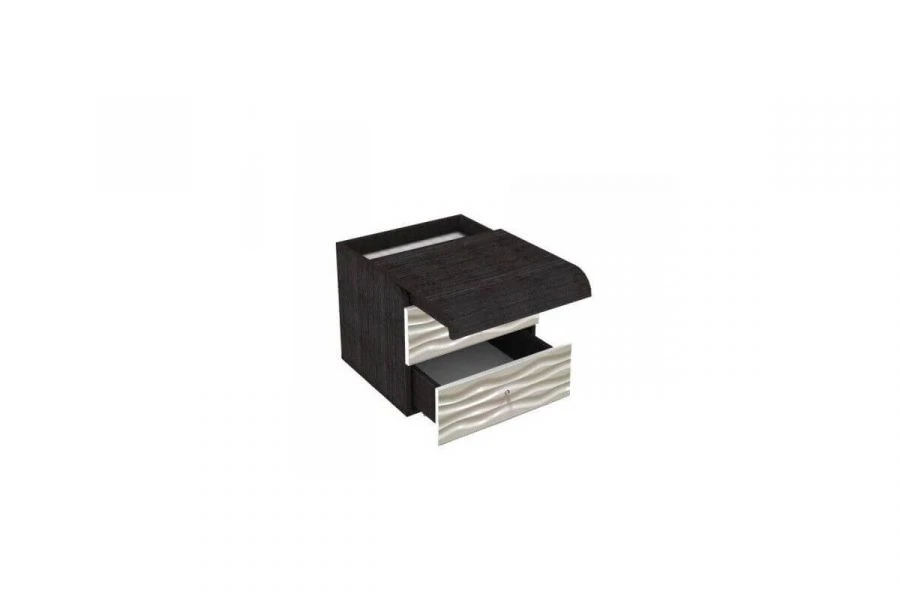 Sonata LD 628.150.000 Nightstand with Sliding Top (Gray/Chocolate/Wenge Cavo)
