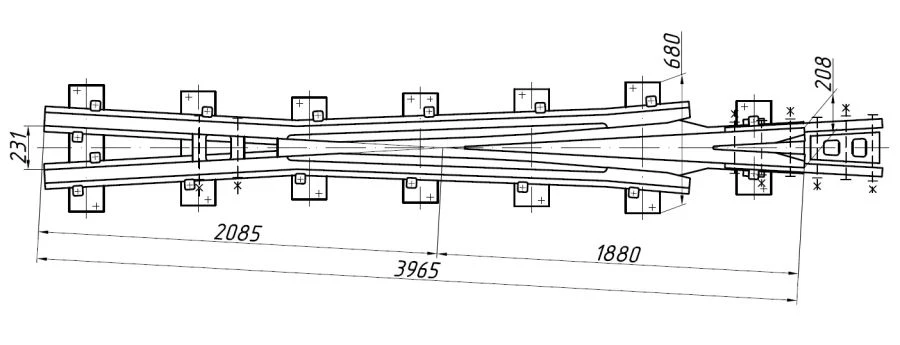 Crosspiece Type P50 Model 1/9 (Project 3045.03.000)