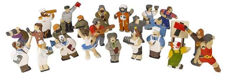 Wooden Figurine Set "Professions" 06031