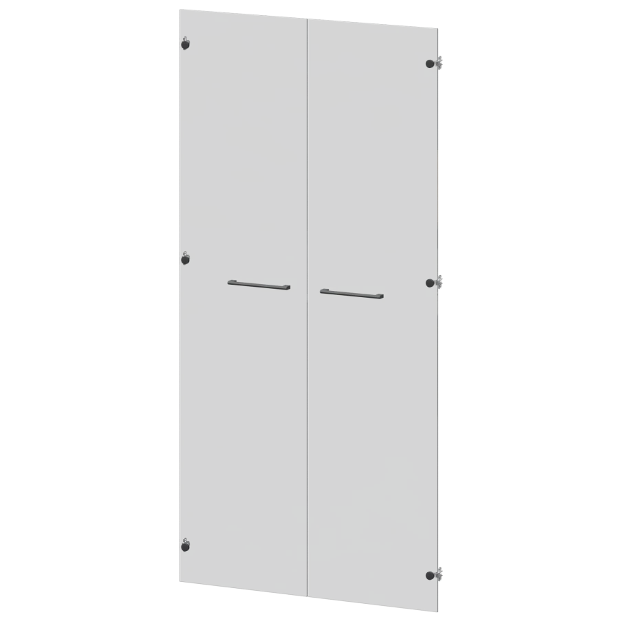 Graphite Toned Glass Doors KZF-48S (Set of 2)