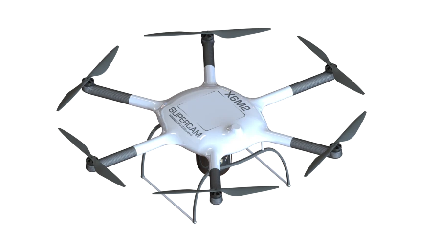 Remote Aerial Surveillance System with Drones "Supercam X6M2
