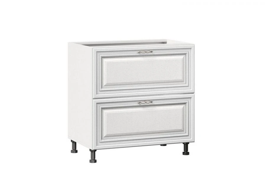 Light Oak Kitchen Base Cabinet Front Complete Set with 2 Drawers (Model: Italy LD.275150.000)