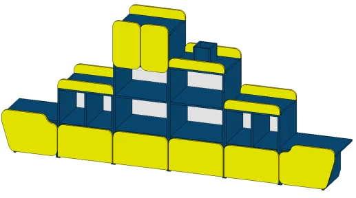 Ship Wall Unit DM264 - Modern Storage Solution