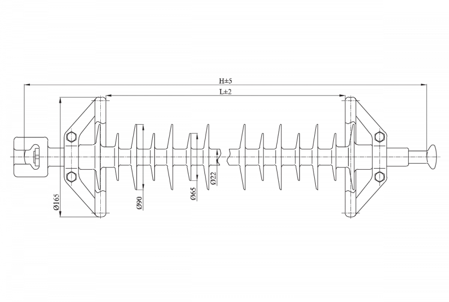 Insulator Rod Suspension with Silicone Composite Coating LK 70/150-I-4 GP