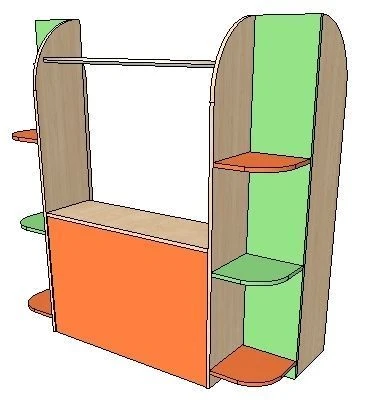 Theatrical Corner Table-Shelf FN.MDU.01.59.00.00.00