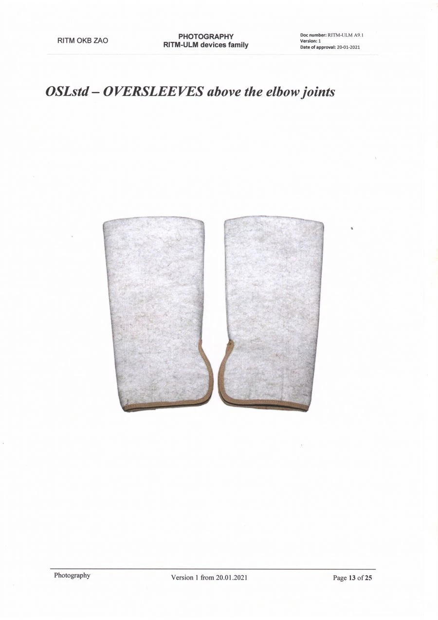 Therapeutic Multi-layer Device Based on Metallized Film "RITM-ULM" / Arm Sleeves